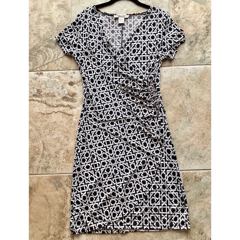 Studio West Apparel Black & White Chainlink Dress
